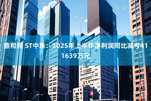 鼎和网 ST中珠：2025年上半年净利润同比减亏411639万元