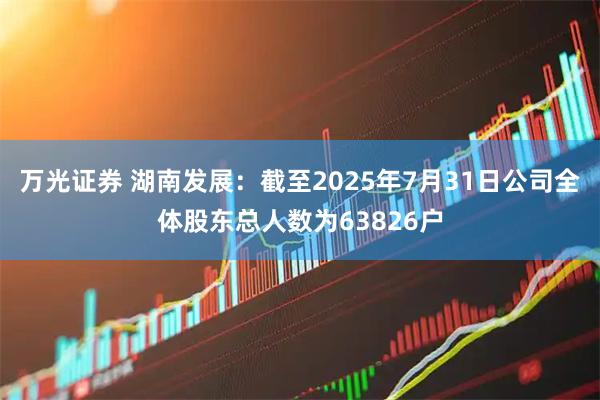 万光证券 湖南发展：截至2025年7月31日公司全体股东总人数为63826户